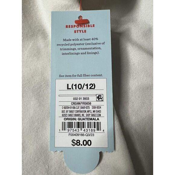 Cat & Jack Kids Long Sleeve Unicorn Graphic Tee Cream Size L (10-12) NWT - Picture 6 of 6